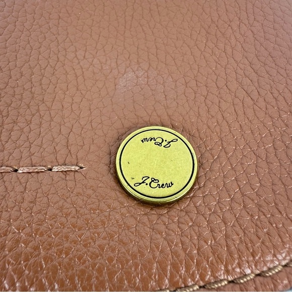 J Crew Bristol Crossbody Bag Camel Brush Gold Chain Handbag Personalized - Picture 8 of 16